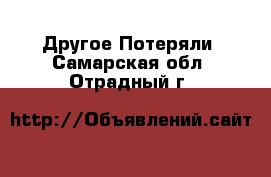 Другое Потеряли. Самарская обл.,Отрадный г.